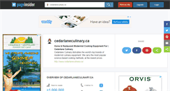 Desktop Screenshot of cedarlaneculinary.ca