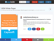 Tablet Screenshot of cedarlaneculinary.ca